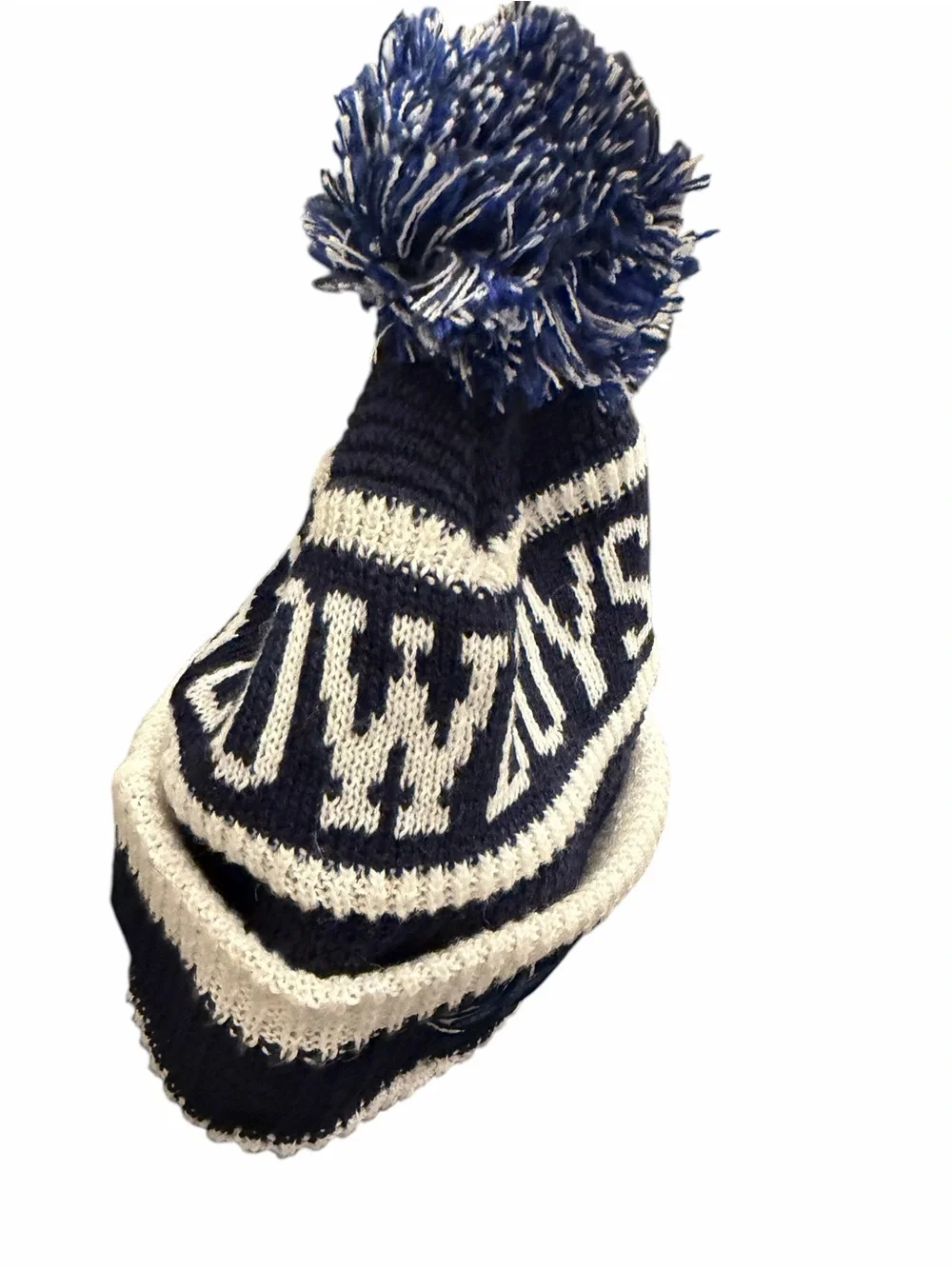 NFL New Era Dallas Cowboys Knit Pom Beanie in Navy and Cream
